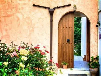 The entrance of the house
