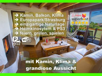 Ferienhaus Schwarzwald bei Straßbourg/Europapark mit Kamin & Klima für 1-12 Personen