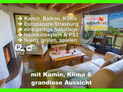 Ferienhaus Schwarzwald bei Straßbourg/Europapark mit Kamin & Klima für 1-12 Personen Ferienhaus Schwarzwald bei Straßbourg/Europapark mit Kamin & Klima für 1-12 Personen