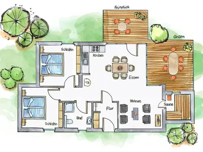 Ferienhaus unter den Eichen in Röbel