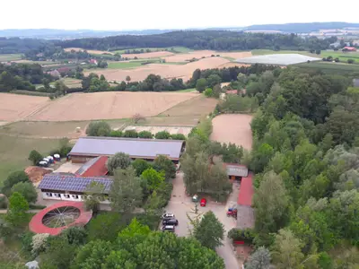 Die Aspen Ranch von oben