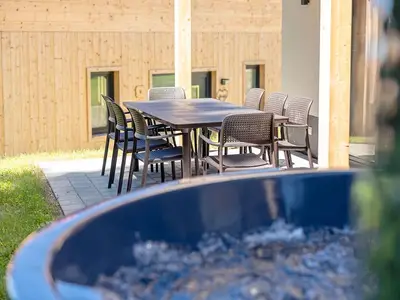 Hot Pot und Terrasse