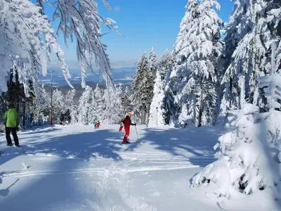 Skifahren und Langla