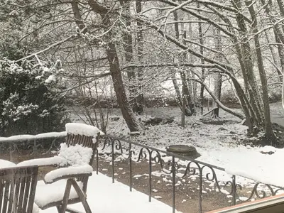 Terrasse im Schnee