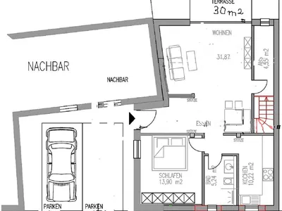 Bungalow Grundriss