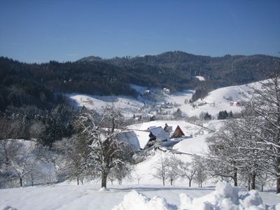 Winter Ausblick vom hof