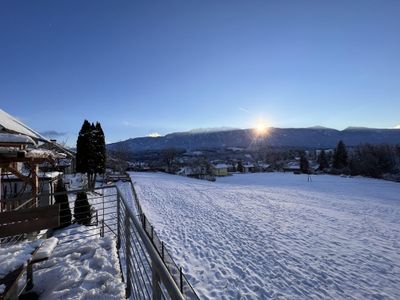 Ferienhaus EulenHorst Ausblick Winterterasse