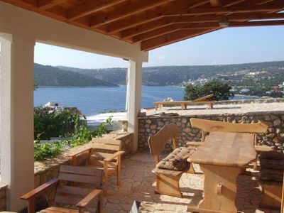 Terrasse. Gemeinschaftsterrasse mit Meerblick