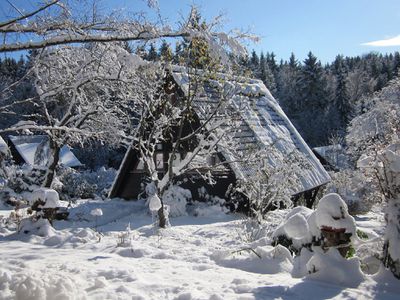 Haus Oslo im Winter