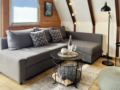 Wohnzimmer mit Schlafcouch