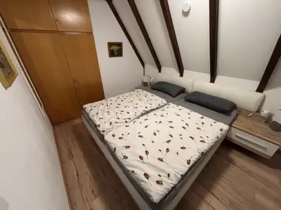 Schlafzimmer EG Ferienhaus Bayern