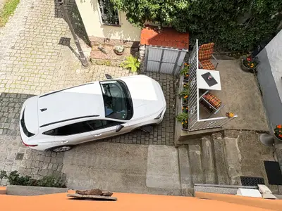 Stellplatz u. Terrasse Ansicht von oben