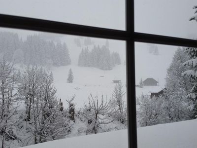 Blick aus dem Fenster (Winter)