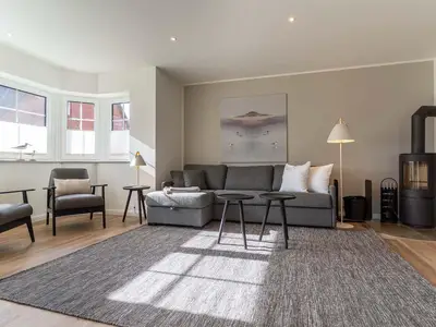 Sitzgruppe und Kaminofen