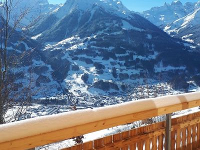 Chalet Balkonaussicht Winter