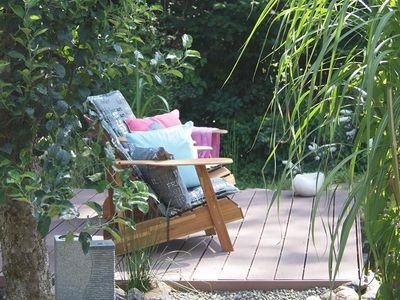 Gartenbereich Sitzplatz Teich