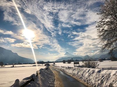 Bauernhaus Schloss Wagrain Ebbs - Winter Ausblick