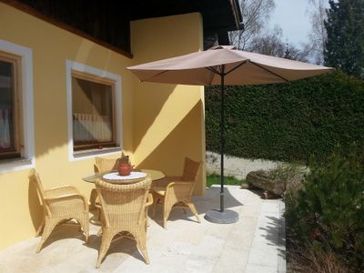 Terrasse im chalet Tyrol in Fügen im Zillertal