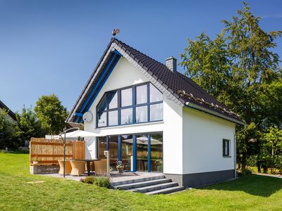 Terrasse Blaues Haus