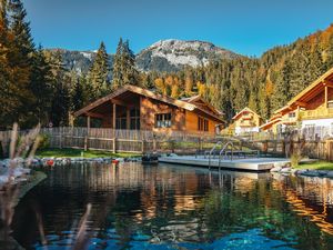 Badeteich nur für Gäste der Chalets am Gradenbach