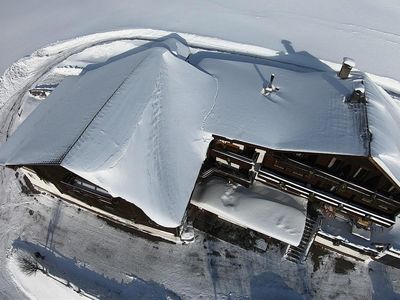 Ferienhof "Oberer Gollmitzer" im Winter von oben