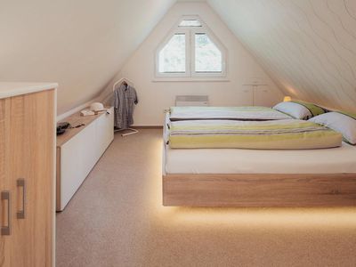 Waldhaus Heidetraum Schlafzimmer mit Doppelbett