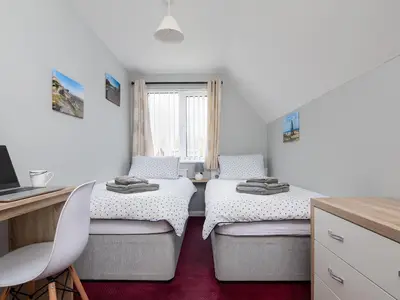 Schlafbereich. Upstairs Twin room