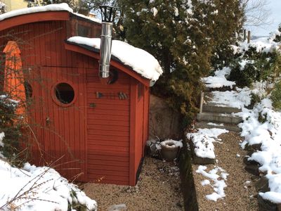 Saunahütte im Garten