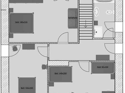 Grundriss 1, Etage gross