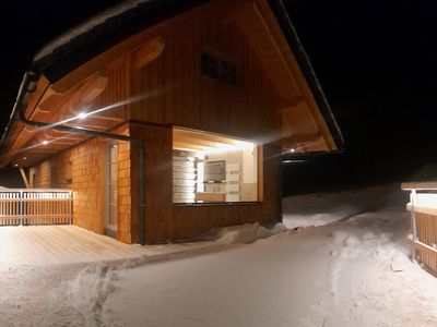 Ferienhaus Terrasse nachts