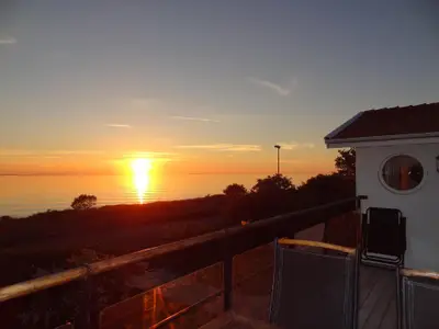 Sonnenuntergang vom Balkon