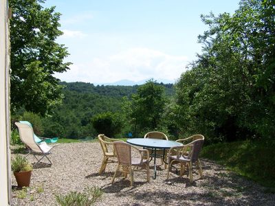 Terrasse. Terrasse mit Aussicht die Berge