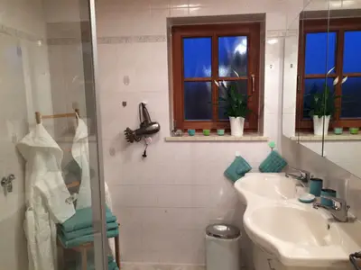 Bad 1 EG mit Waschtisch und Dusche (WC im EG extra)