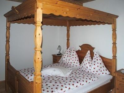 das romantische Himmelbett Zimmer Platz für 2 Personen