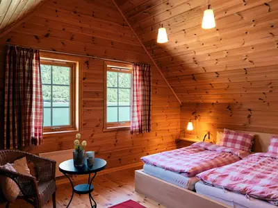 Wunderbares Schlafzimmer richtung Fjord im Obergeschoss