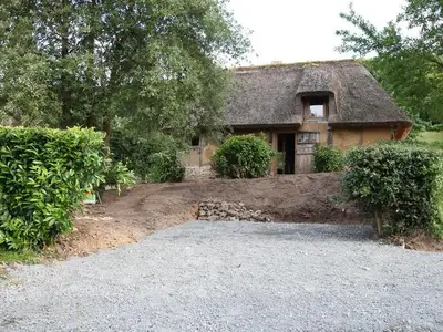 Das typische Haus der Normandie, die 'chaumière'