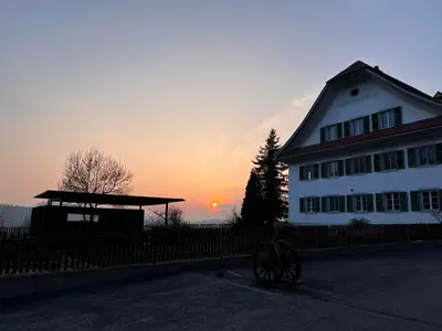 Abendstimmung auf dem Berghof