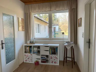 Wohn- Esszimmer Sicht in den Garten