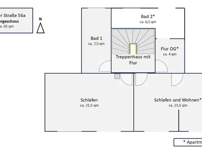 Grundriss Obergeschoss
