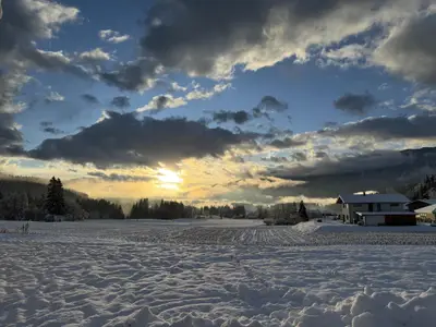 Aussicht vom Ferienhaus [Winter]