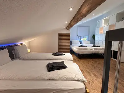 Schlafzimmeransicht mit Schlafmöglichkeit für 4 Personen