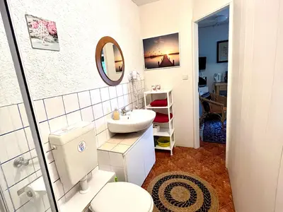 Badezimmer mit Wärmebild für eine angenehme Morgentoilette