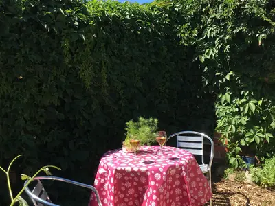 Gemütliche Terrasse mit viel Natur