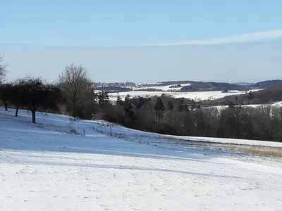 Blick auf die Winterlandschaft