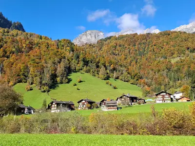 die 15 Häuser im Strickbau des Weilers Adlenbach steht unter eidgenössischem Heimatschutz