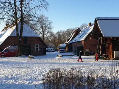 Hofanlage im Winter