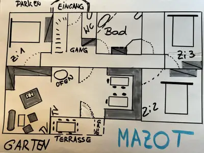 Grundriss 130qm Wohnung EG