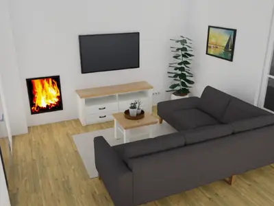 Wohnzimmer: Foto dient zur Veranschaulichung, Möblierung kann abweichen.