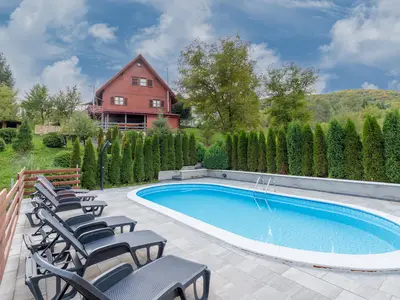 Ferienhaus Front & Pool