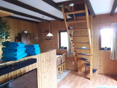 Treppe ins Obergeschoss